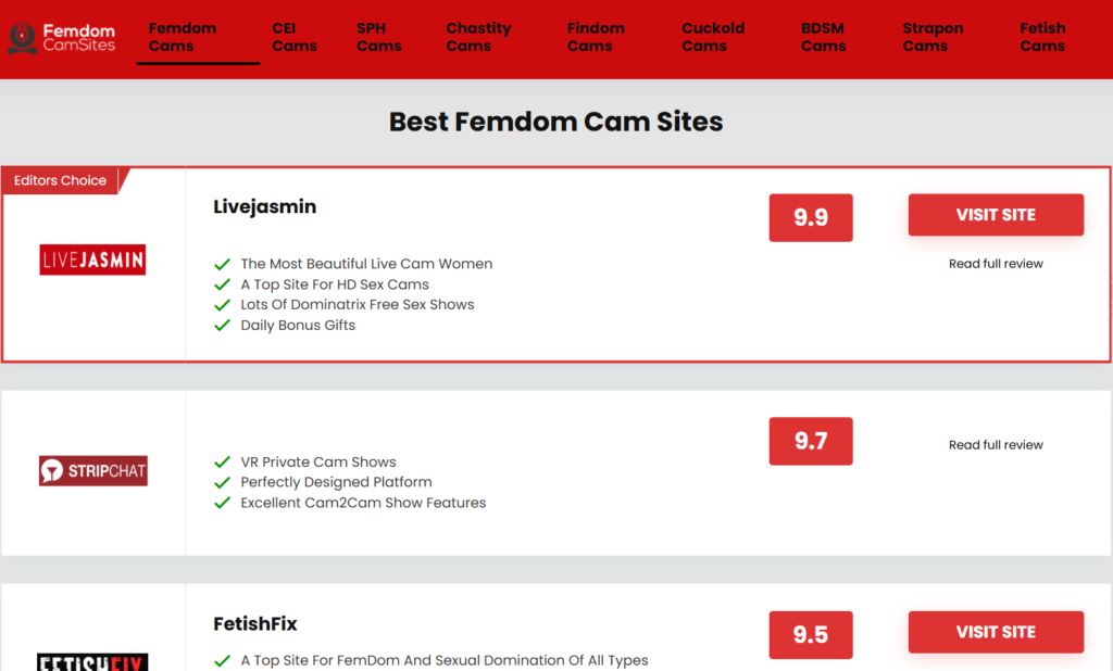 Femdomcamsites